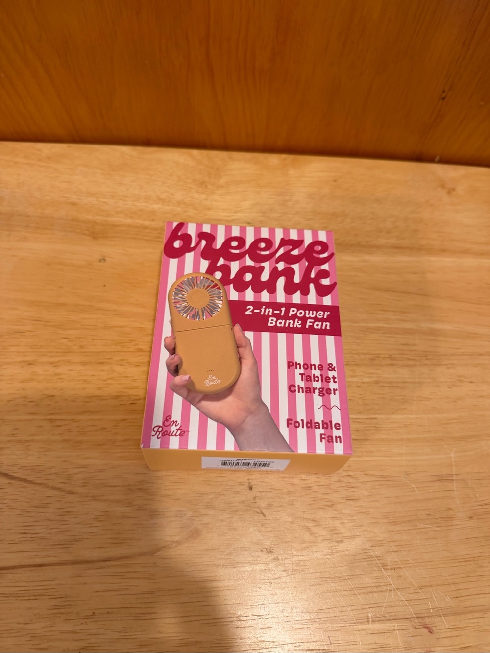 En Route Breeze Bank 2-in-1 Power Bank Fan - Mustard Yellow - NWT